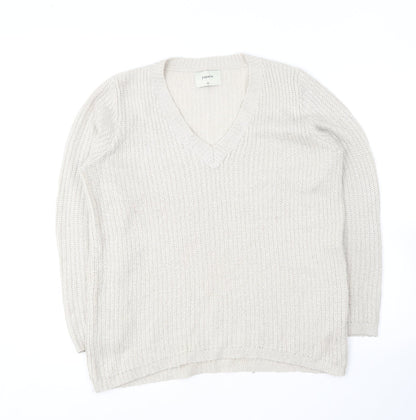 Womens UK Size M Papaya Beige Pullover Jumper