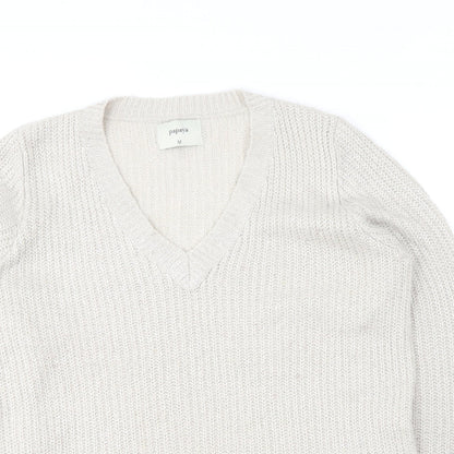 Womens UK Size M Papaya Beige Pullover Jumper