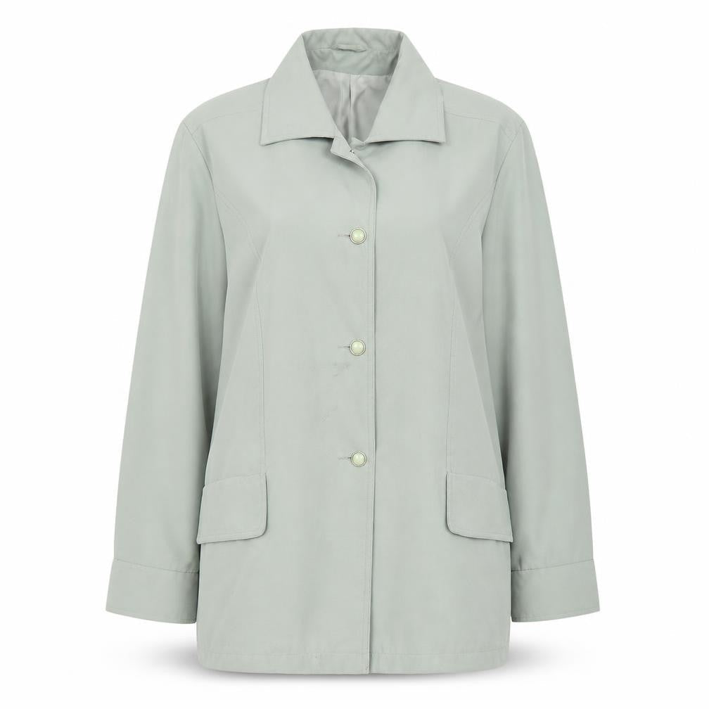 Womens UK Size 14 Preworn Green Overcoat