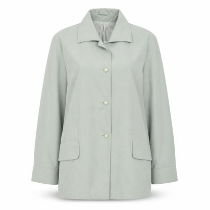 Womens UK Size 14 Preworn Green Overcoat