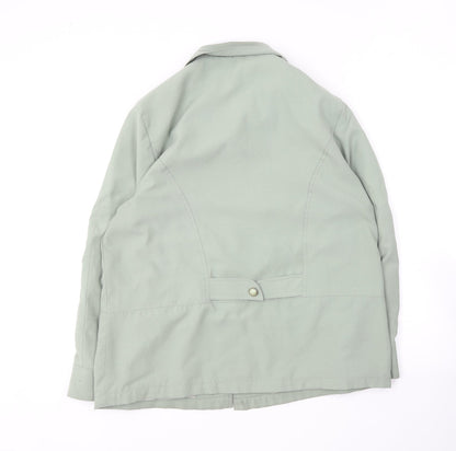 Womens UK Size 14 Preworn Green Overcoat