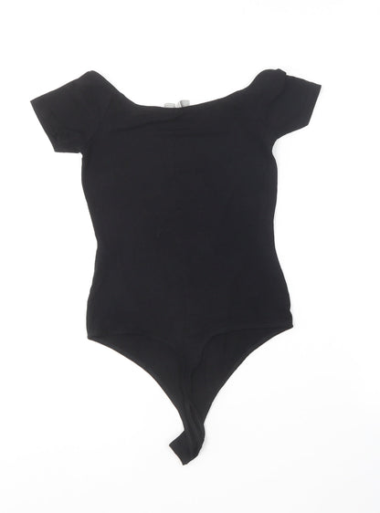 ASOS Womens Black  Viscose Bodysuit One-Piece Size 8