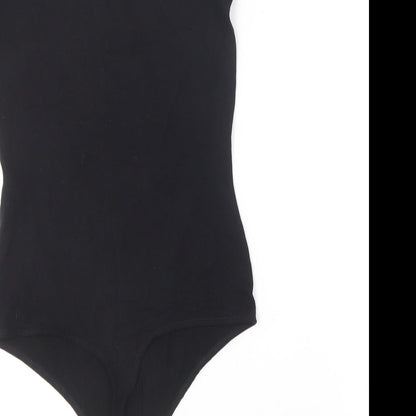 ASOS Womens Black  Viscose Bodysuit One-Piece Size 8