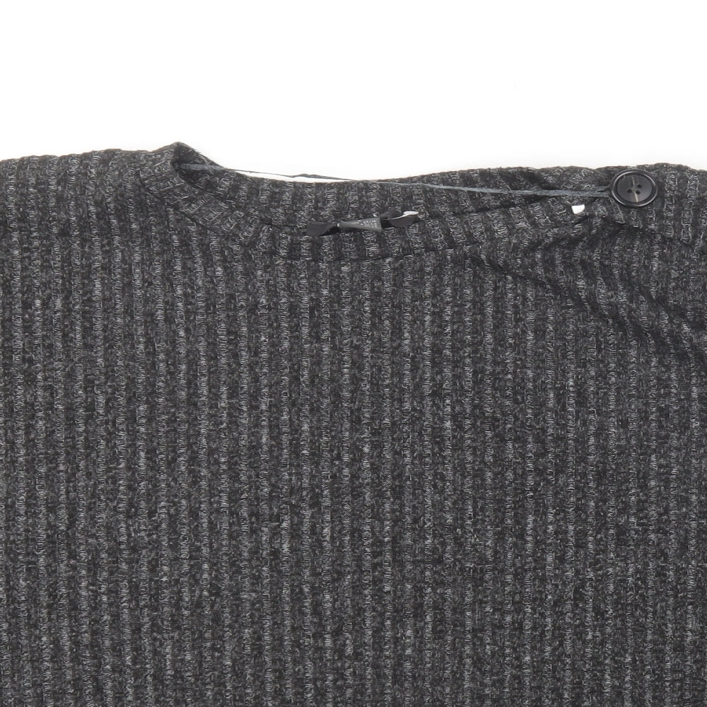 Primark Womens Grey Round Neck  Polyester Pullover Jumper Size 14