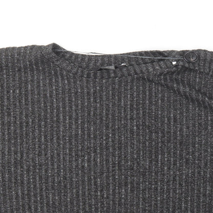 Primark Womens Grey Round Neck  Polyester Pullover Jumper Size 14