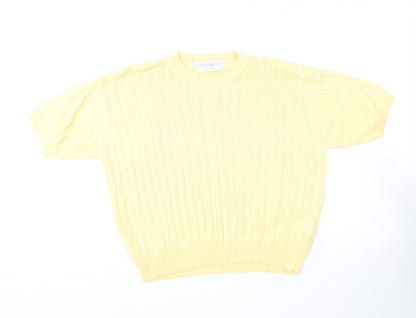 Womens UK Size M Compliments Yellow Pullover Jumper
