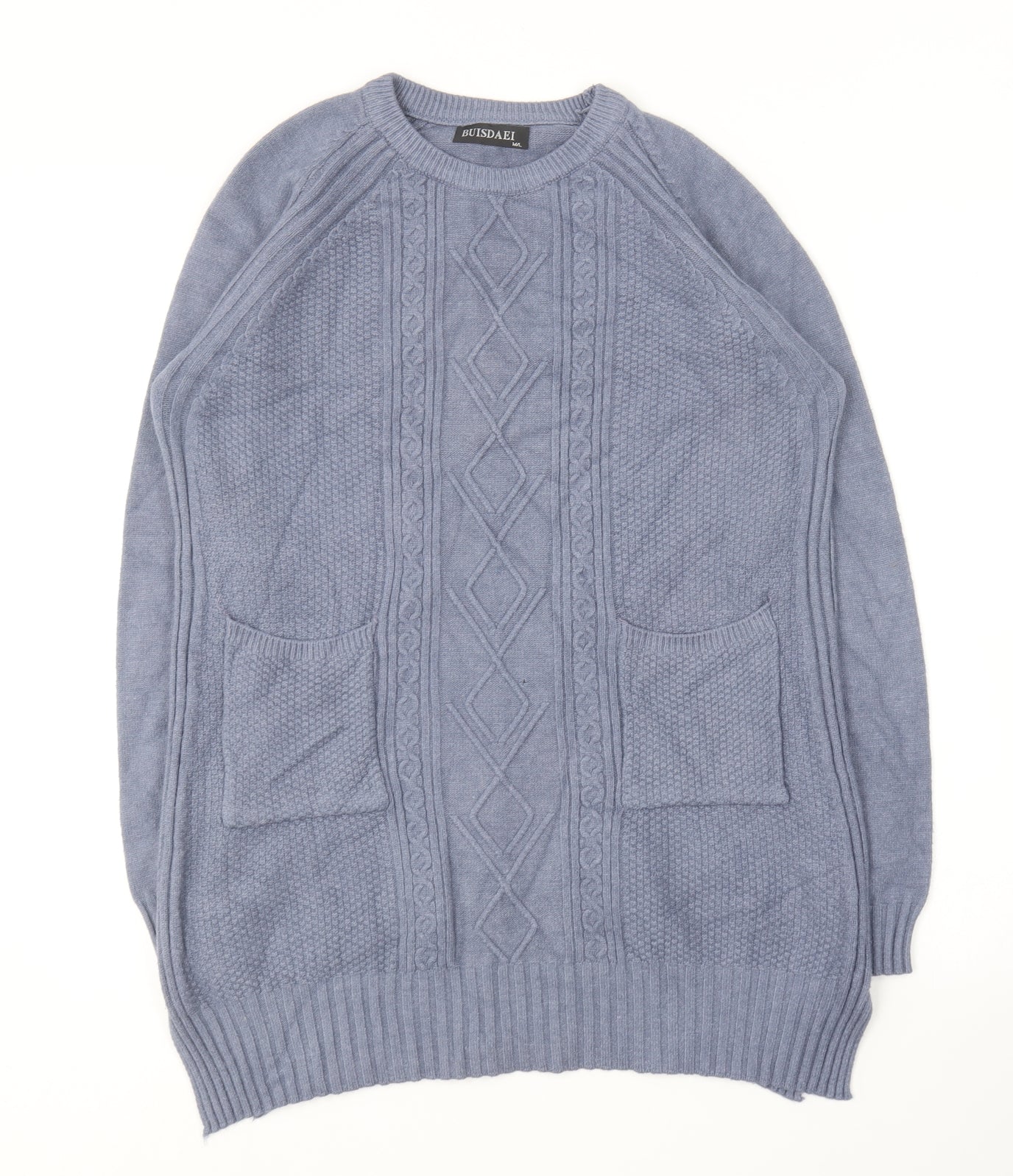 Womens UK Size M Buisdaei Blue Pullover Jumper