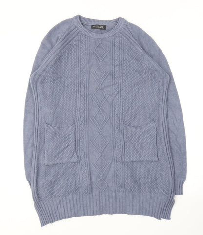 Womens UK Size M Buisdaei Blue Pullover Jumper