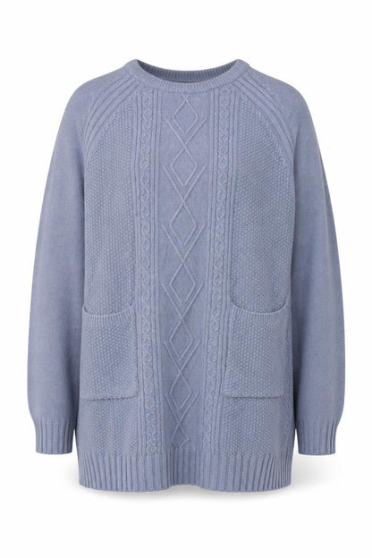 Womens UK Size M Buisdaei Blue Pullover Jumper
