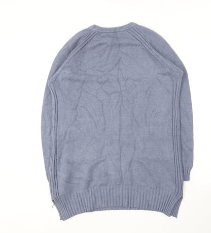 Womens UK Size M Buisdaei Blue Pullover Jumper
