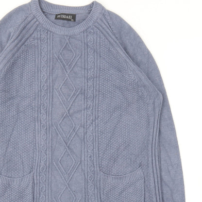 Womens UK Size M Buisdaei Blue Pullover Jumper