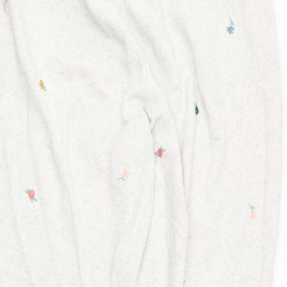 Old Navy Womens Grey Floral Cotton Jogger Trousers Size XL L25 in Regular  -