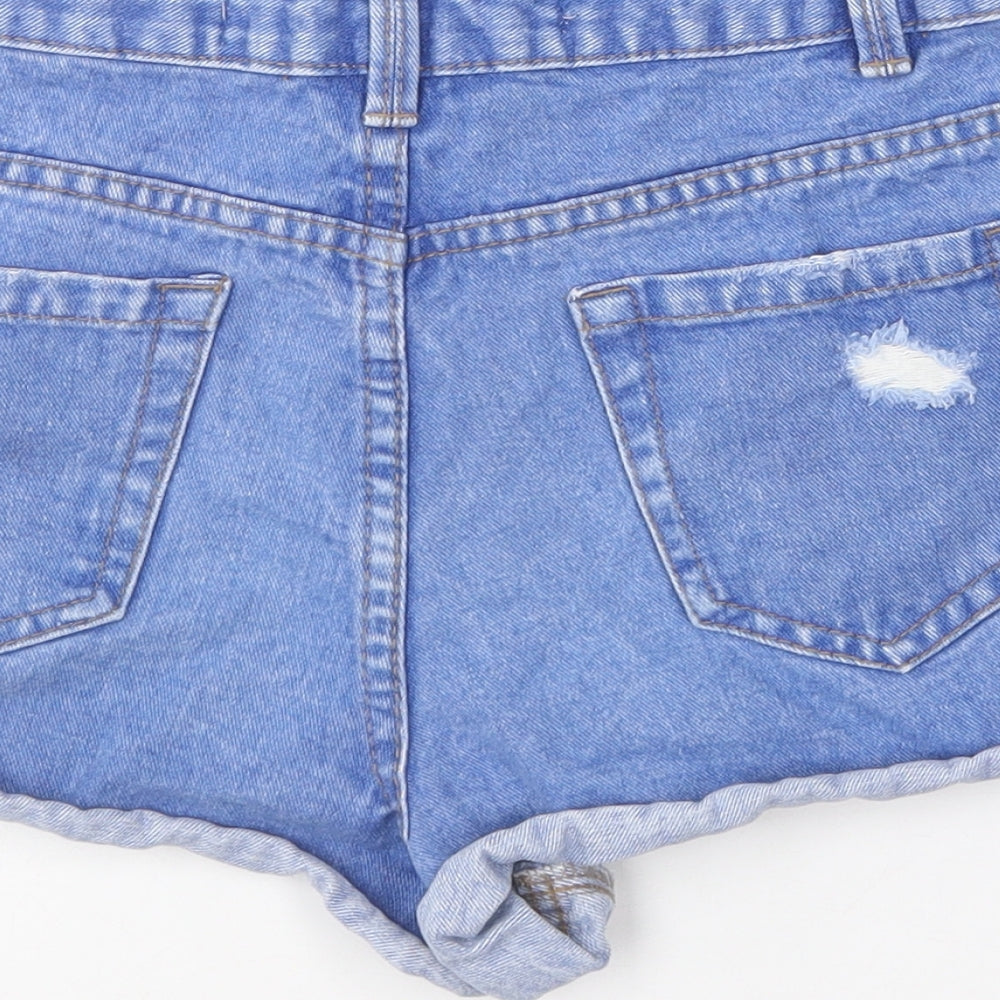 Denim & Co. Womens Blue  Cotton Hot Pants Shorts Size 6 L5 in Regular