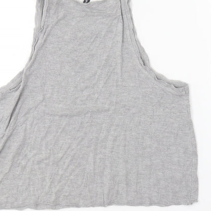 Cropp  Girls Grey  Cotton Basic T-Shirt Size XS V-Neck