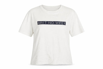 The Paper Press Womens White  Cotton Basic T-Shirt Size M Round Neck