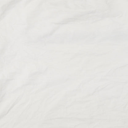 The Paper Press Womens White  Cotton Basic T-Shirt Size M Round Neck