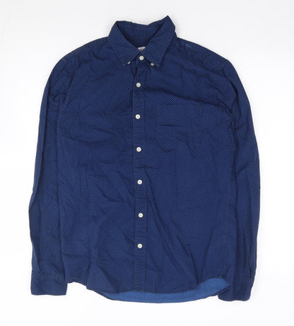 Mens UK Size S Gap Blue  Button-Up Long Sleeve Casual Shirt