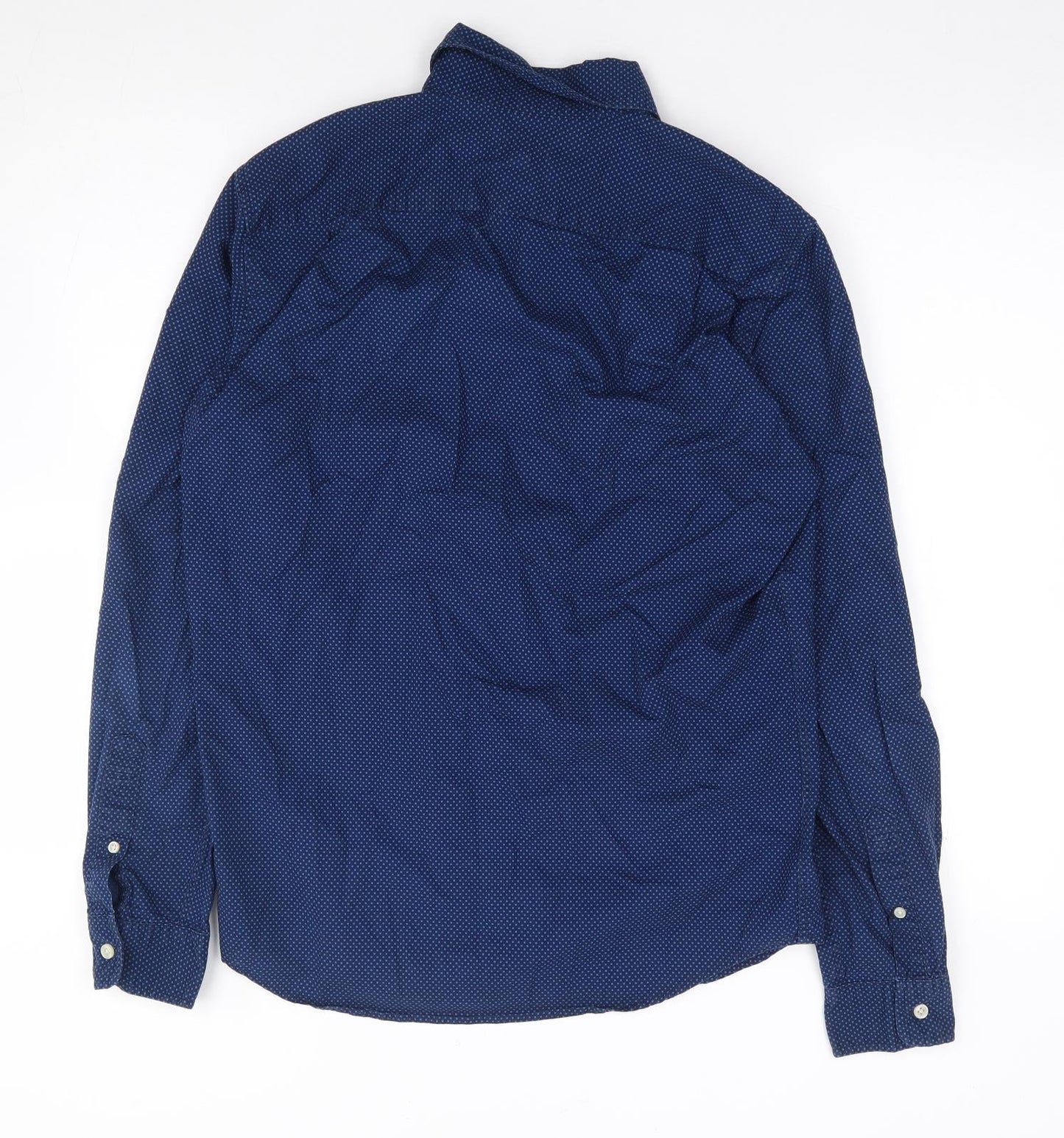 Mens UK Size S Gap Blue  Button-Up Long Sleeve Casual Shirt