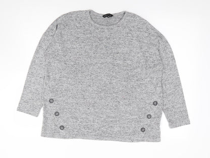 Womens UK Size 10 Peacocks Grey Pullover Jumper