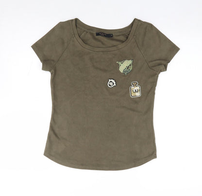 Womens UK Size M In Vogue Green Jersey T-Shirt