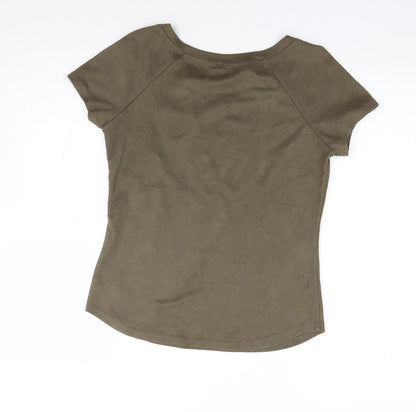 Womens UK Size M In Vogue Green Jersey T-Shirt