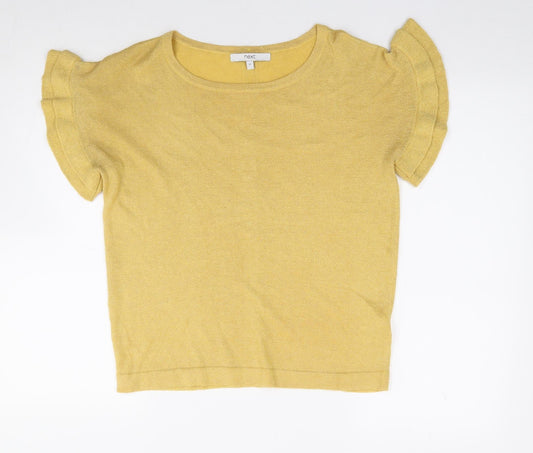 Womens UK Size 12 NEXT Yellow Pullover Jumper
