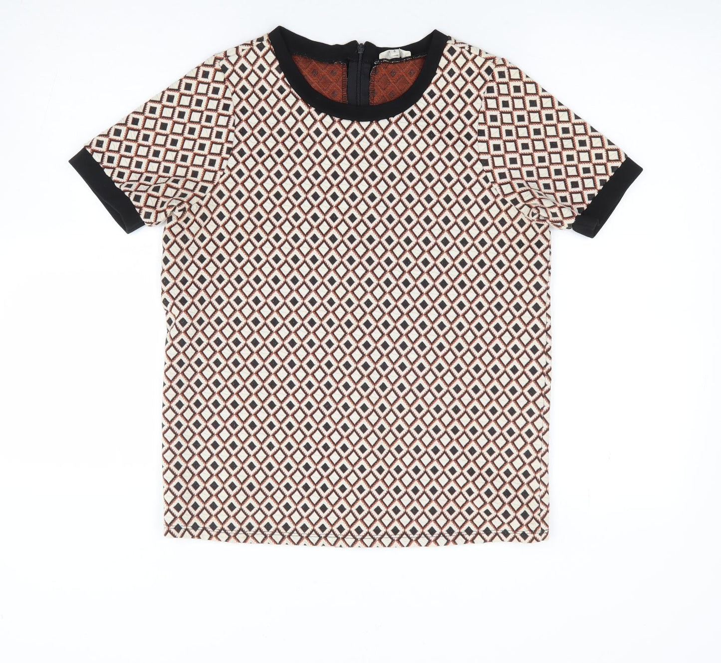 Womens UK Size 8 River Island Multicoloured Jersey T-Shirt