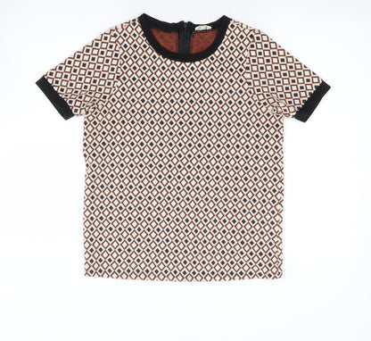Womens UK Size 8 River Island Multicoloured Jersey T-Shirt