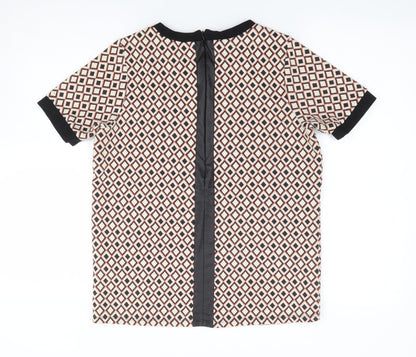Womens UK Size 8 River Island Multicoloured Jersey T-Shirt