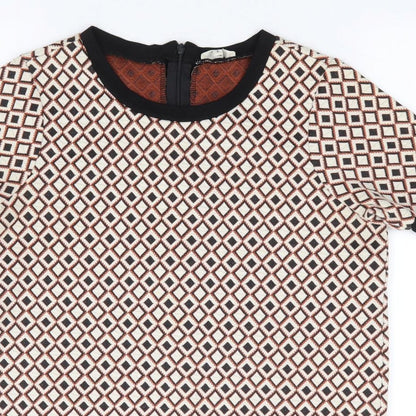 Womens UK Size 8 River Island Multicoloured Jersey T-Shirt