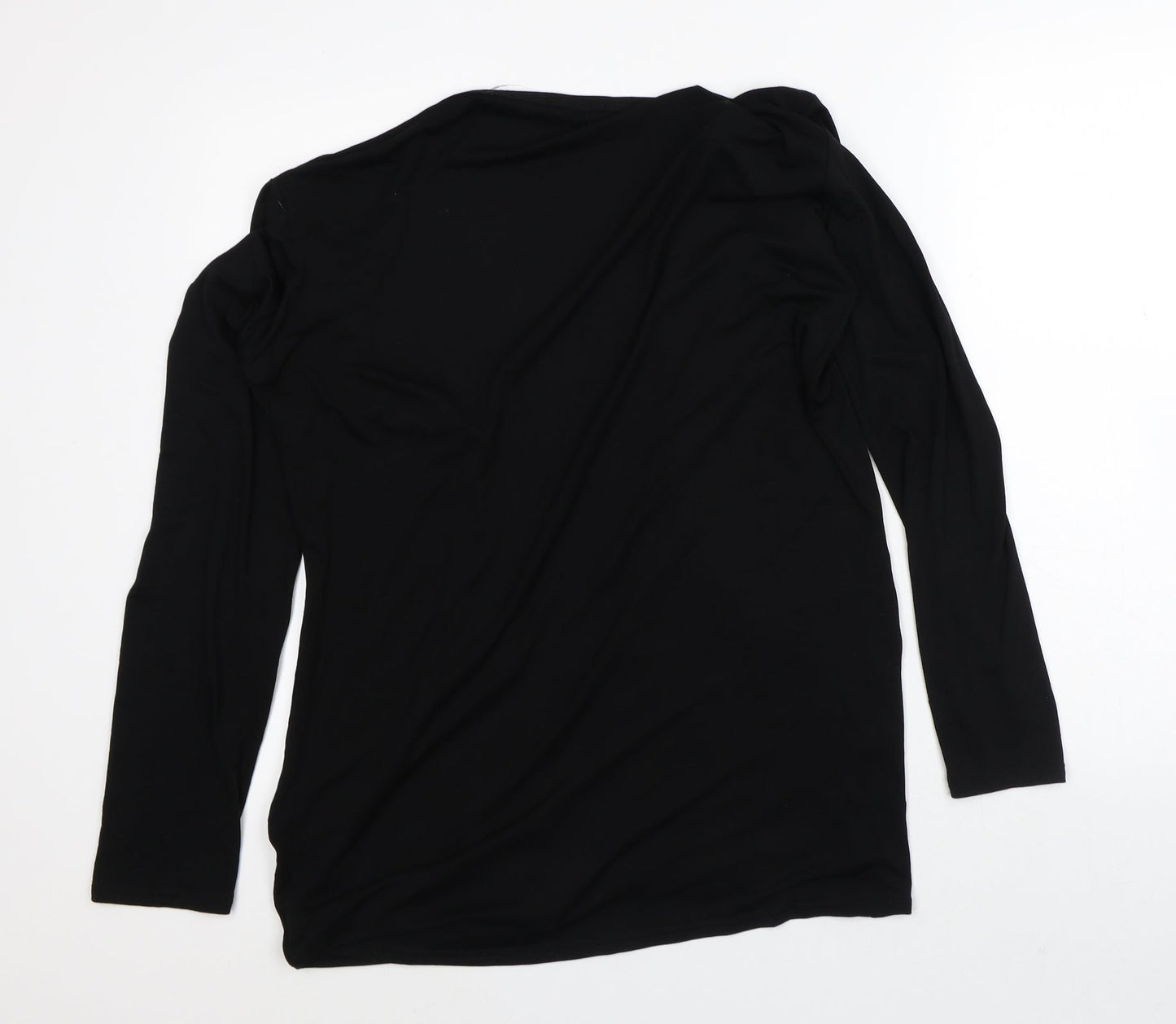 Bebo Womens Black Round Neck  Viscose Cardigan Jumper Size M