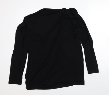 Bebo Womens Black Round Neck  Viscose Cardigan Jumper Size M