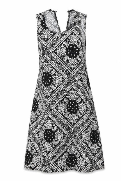 Atmosphere Womens White Floral Polyester A-Line  Size 10  Round Neck