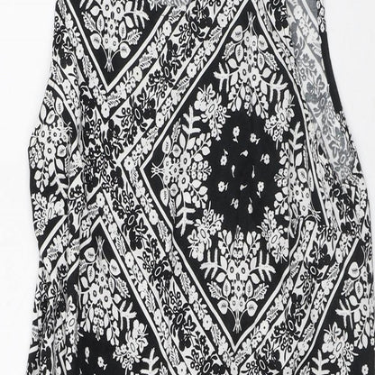 Atmosphere Womens White Floral Polyester A-Line  Size 10  Round Neck