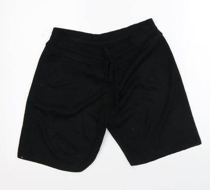 Boohoo Womens Black  Acrylic Bermuda Shorts Size M L7 in Regular  - Knitted