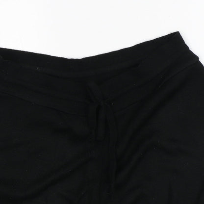 Boohoo Womens Black  Acrylic Bermuda Shorts Size M L7 in Regular  - Knitted