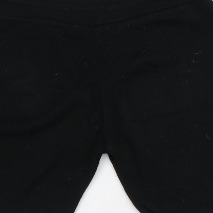 Boohoo Womens Black  Acrylic Bermuda Shorts Size M L7 in Regular  - Knitted