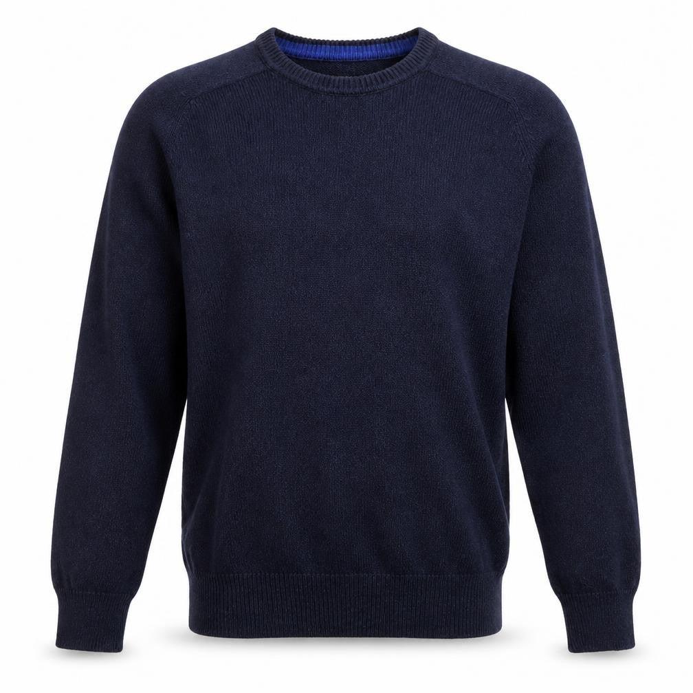 Classics Mens Blue  Cotton Pullover Sweatshirt Size S