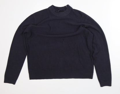 Intuition Womens Blue  Acrylic Pullover Sweatshirt Size 14
