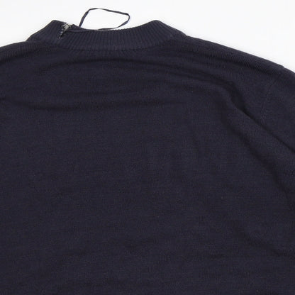 Intuition Womens Blue  Acrylic Pullover Sweatshirt Size 14