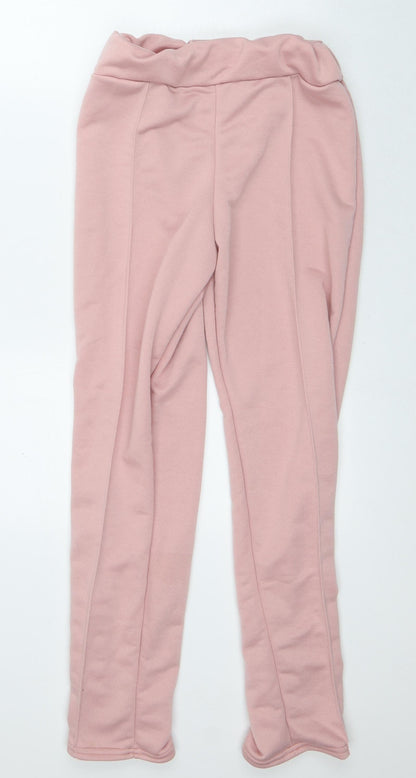 Womens UK Size M Preworn Regular Fit Sweatpants Pink Trousers