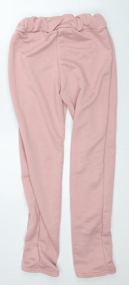Womens UK Size M Preworn Regular Fit Sweatpants Pink Trousers