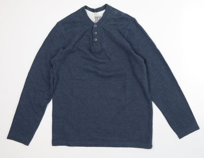 Easy Womens Blue  Polyester Pullover Sweatshirt Size M