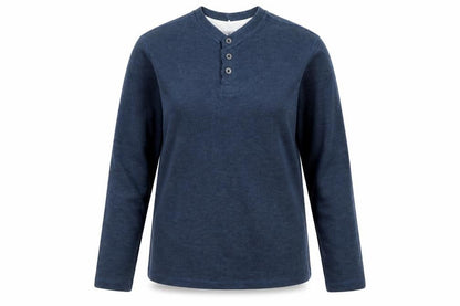 Easy Womens Blue  Polyester Pullover Sweatshirt Size M