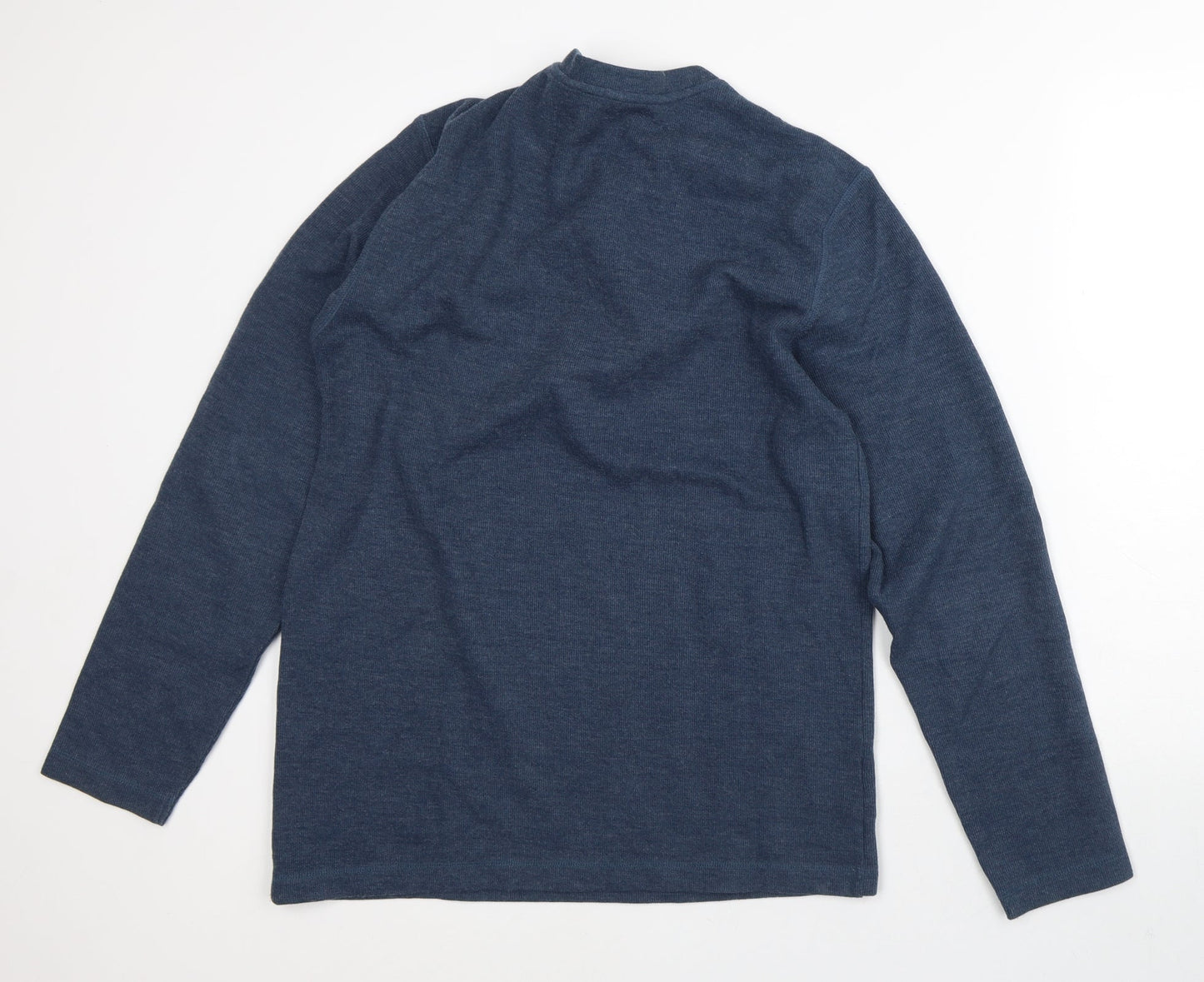 Easy Womens Blue  Polyester Pullover Sweatshirt Size M