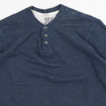 Easy Womens Blue  Polyester Pullover Sweatshirt Size M