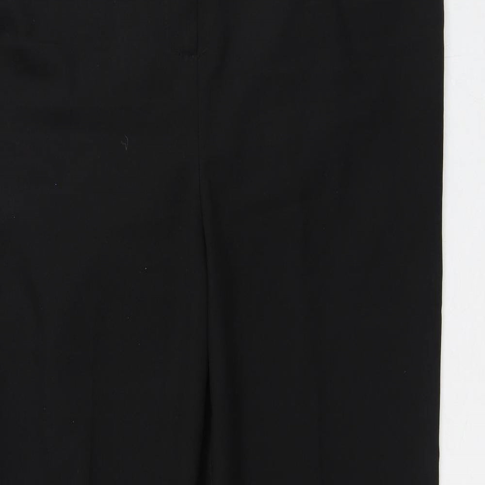 Evans Womens Black  Polyester Trousers  Size 16 L31 in Regular