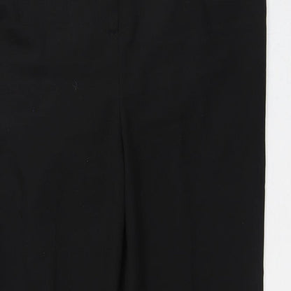 Evans Womens Black  Polyester Trousers  Size 16 L31 in Regular