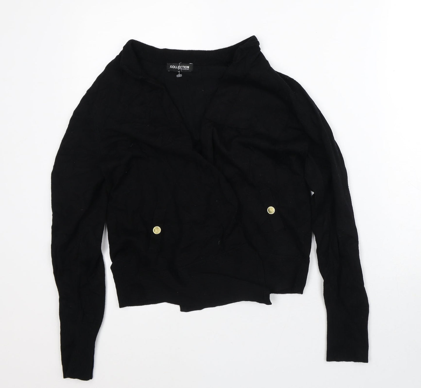 Womens UK Size 10 Debenhams Black Cardigan Jumper