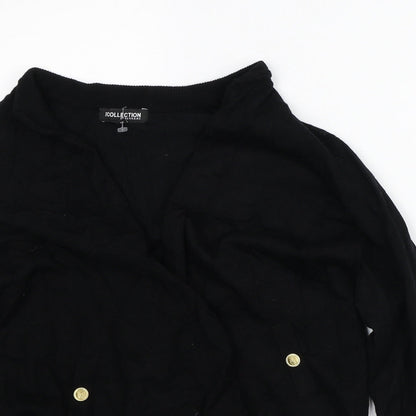 Womens UK Size 10 Debenhams Black Cardigan Jumper